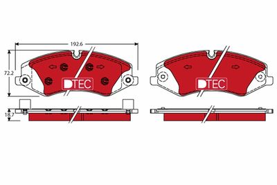 Brake Pad Set, disc brake TRW GDB1898DTE