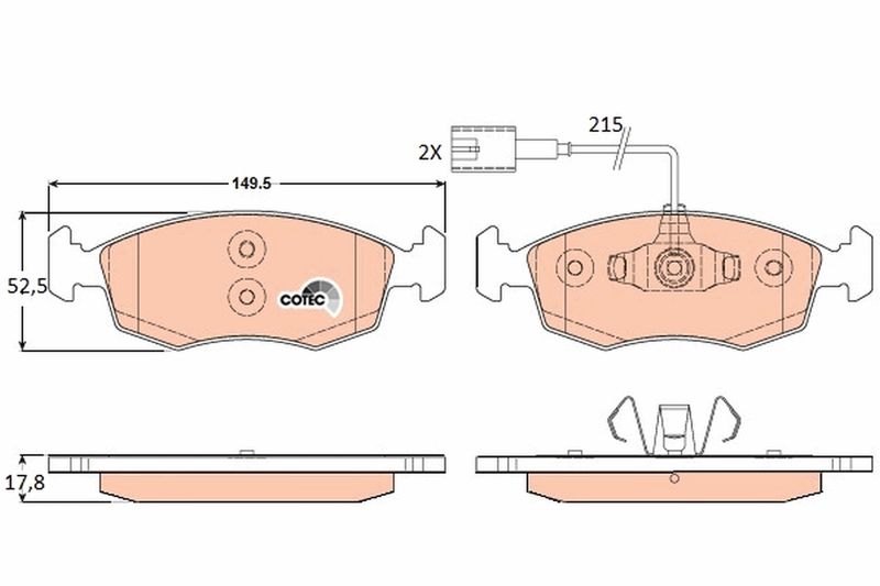 TRW GDB1900 Brake Pad Set, disc brake