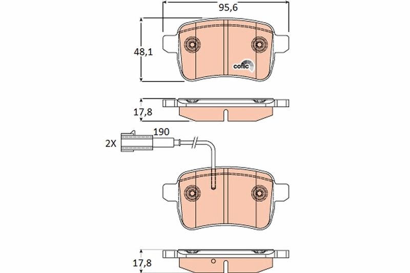 TRW GDB1905 Brake Pad Set, disc brake