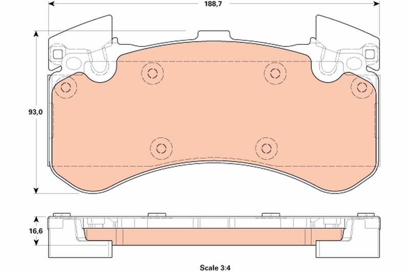TRW GDB1911 Brake Pad Set, disc brake