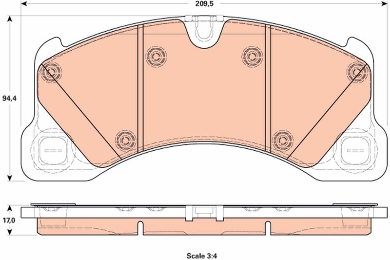 TRW GDB1914 Brake Pad Set, disc brake