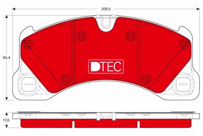 Brake Pad Set, disc brake TRW GDB1914DTE