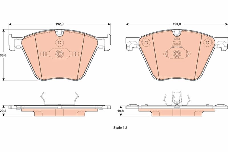 TRW GDB1915 Brake Pad Set, disc brake