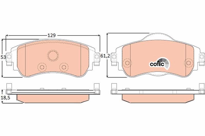 TRW GDB1917 Brake Pad Set, disc brake
