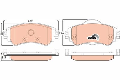 Brake Pad Set, disc brake TRW GDB1917