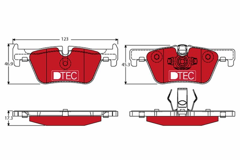 TRW GDB1919DTE Brake Pad Set, disc brake