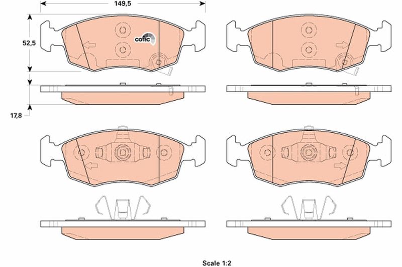 TRW GDB1921 Brake Pad Set, disc brake