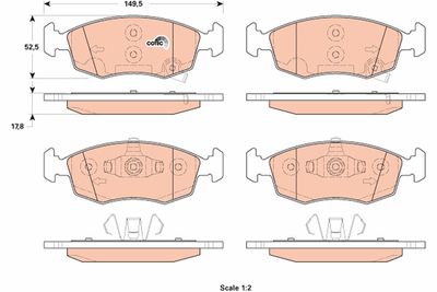 Brake Pad Set, disc brake TRW GDB1921