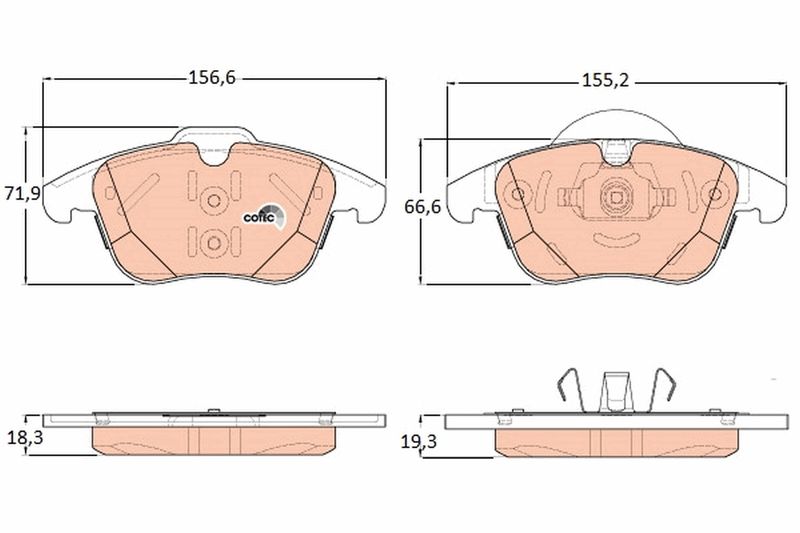 TRW GDB1925 Brake Pad Set, disc brake