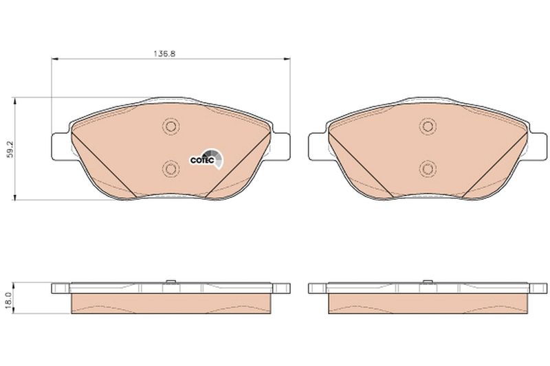 TRW GDB1926 Brake Pad Set, disc brake