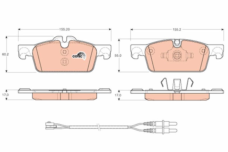 TRW GDB1929 Brake Pad Set, disc brake