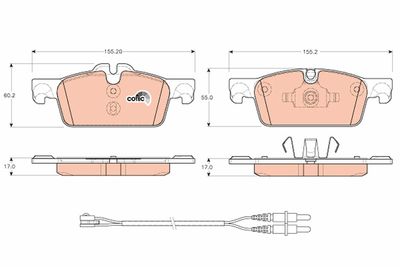 Brake Pad Set, disc brake TRW GDB1929