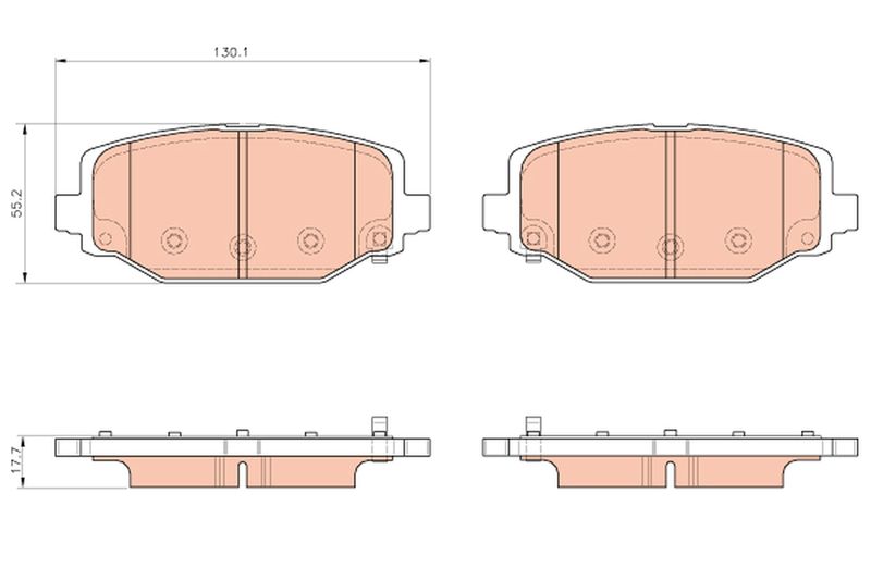 TRW GDB1936 Brake Pad Set, disc brake