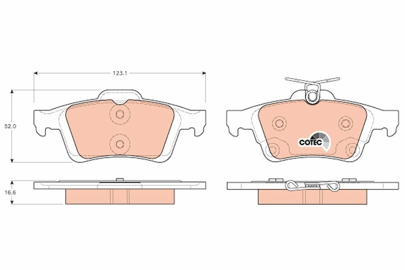 TRW GDB1938 Brake Pad Set, disc brake