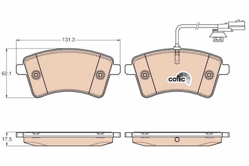 TRW GDB1941 Brake Pad Set, disc brake