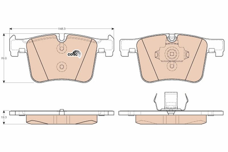 TRW GDB1942 Brake Pad Set, disc brake