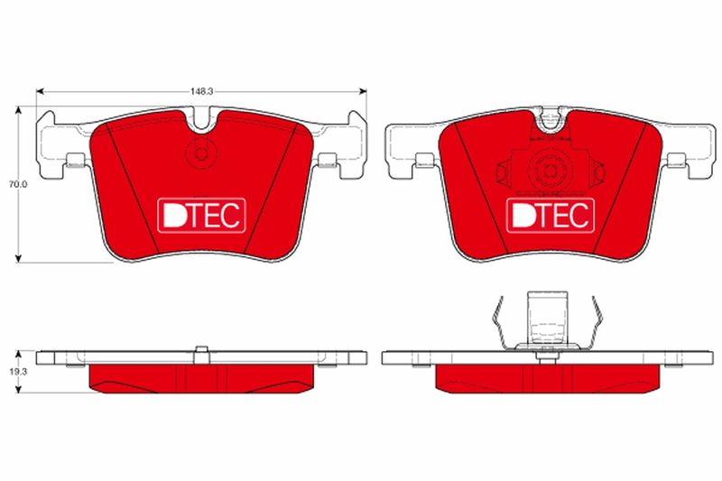 TRW GDB1942DTE Brake Pad Set, disc brake
