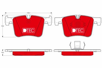Brake Pad Set, disc brake TRW GDB1942DTE