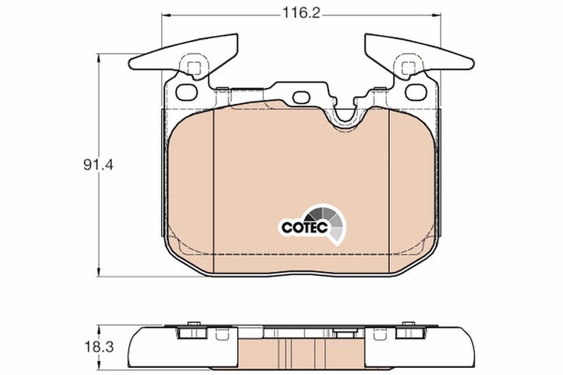TRW GDB1943 Brake Pad Set, disc brake