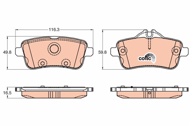 TRW GDB1947 Brake Pad Set, disc brake