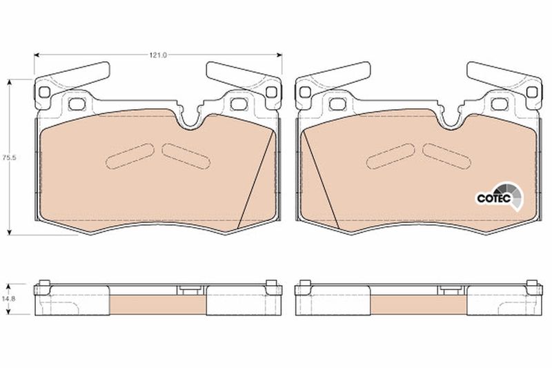 TRW GDB1948 Brake Pad Set, disc brake