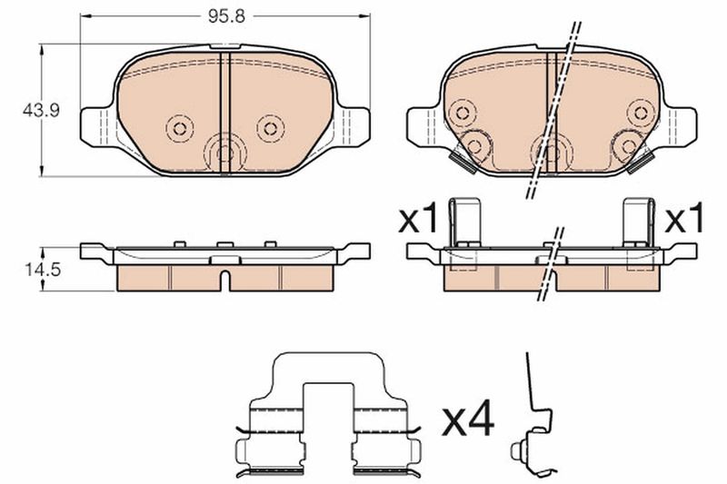 TRW GDB1950 Brake Pad Set, disc brake