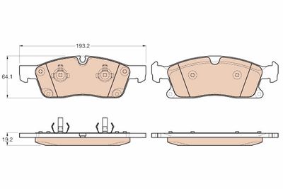 Brake Pad Set, disc brake TRW GDB1955