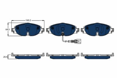 Brake Pad Set, disc brake TRW GDB1956BTE