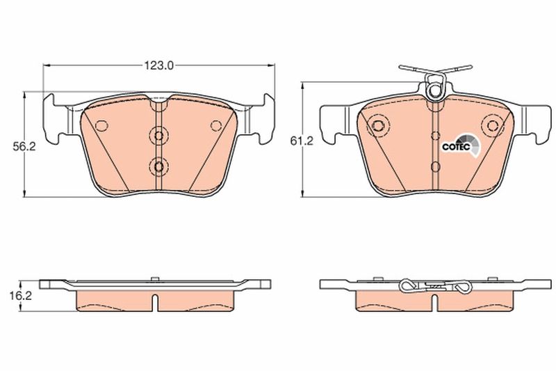 TRW GDB1957 Brake Pad Set, disc brake