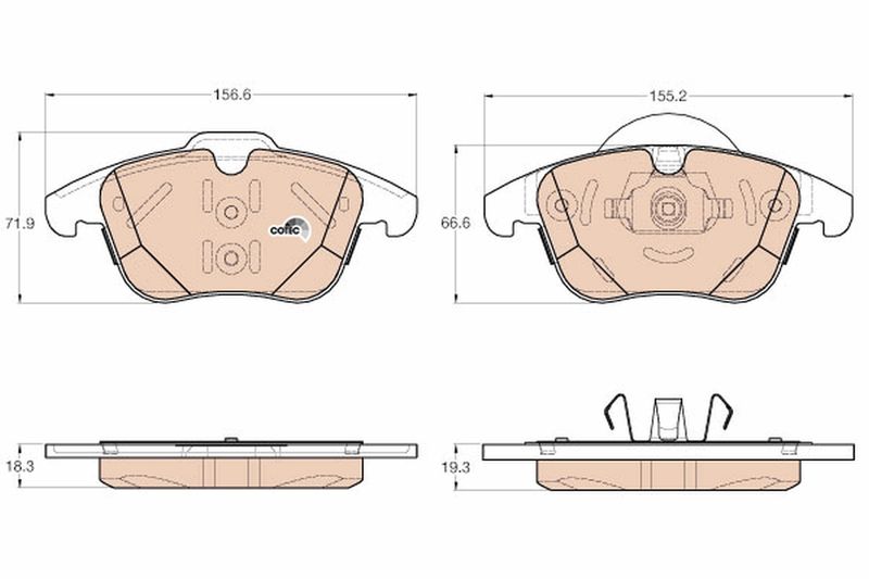 TRW GDB1960 Brake Pad Set, disc brake