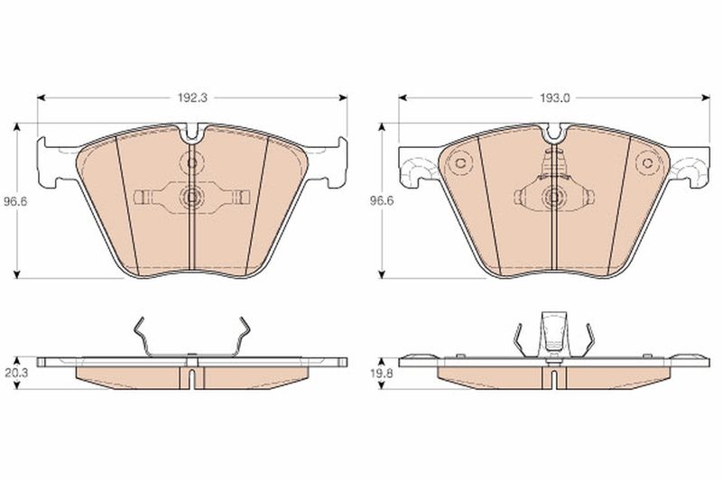 TRW GDB1964 Brake Pad Set, disc brake