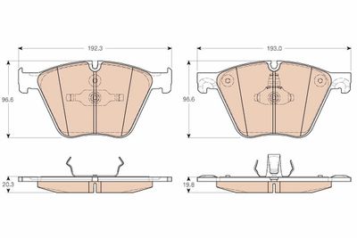 Brake Pad Set, disc brake TRW GDB1964