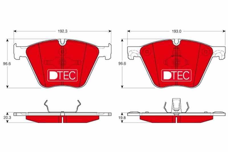 TRW GDB1964DTE Brake Pad Set, disc brake