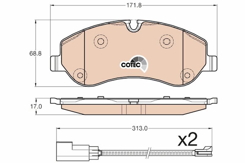 TRW GDB1967 Brake Pad Set, disc brake