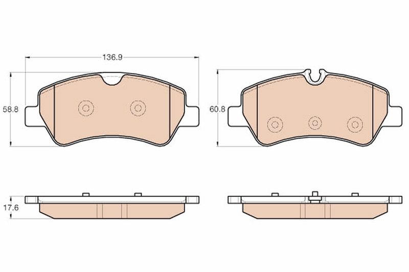 TRW GDB1968 Brake Pad Set, disc brake