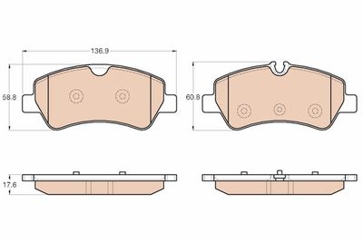 Brake Pad Set, disc brake TRW GDB1968