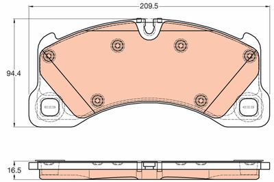 Brake Pad Set, disc brake TRW GDB1969
