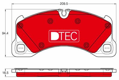 Brake Pad Set, disc brake TRW GDB1969DTE