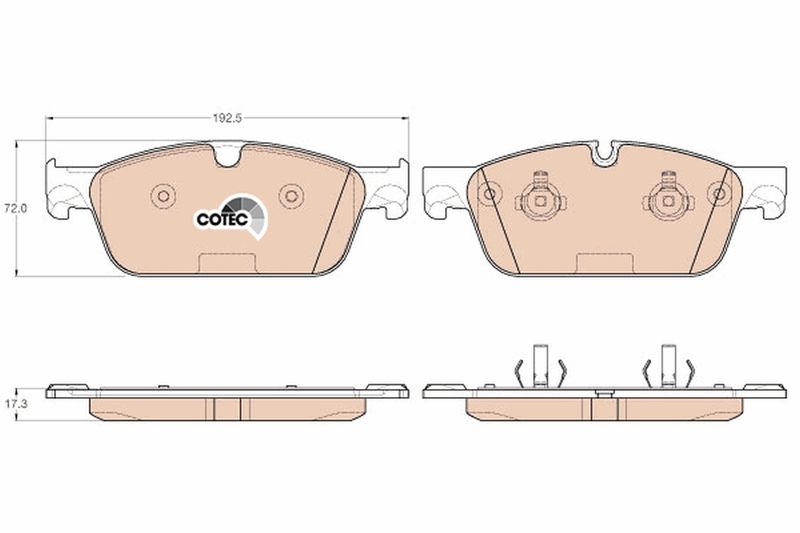 TRW GDB1970 Brake Pad Set, disc brake