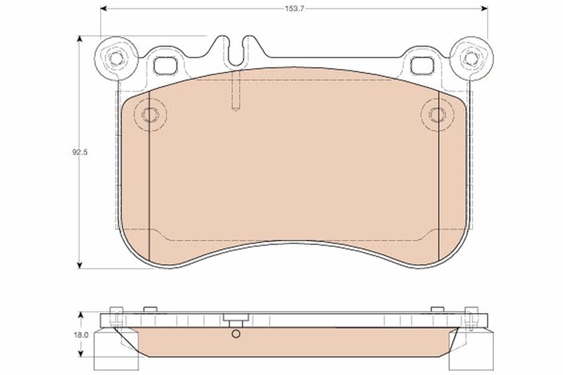 TRW GDB1972 Brake Pad Set, disc brake