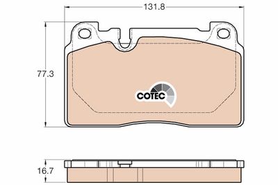 Brake Pad Set, disc brake TRW GDB1974
