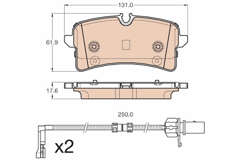 TRW GDB1975 Brake Pad Set, disc brake