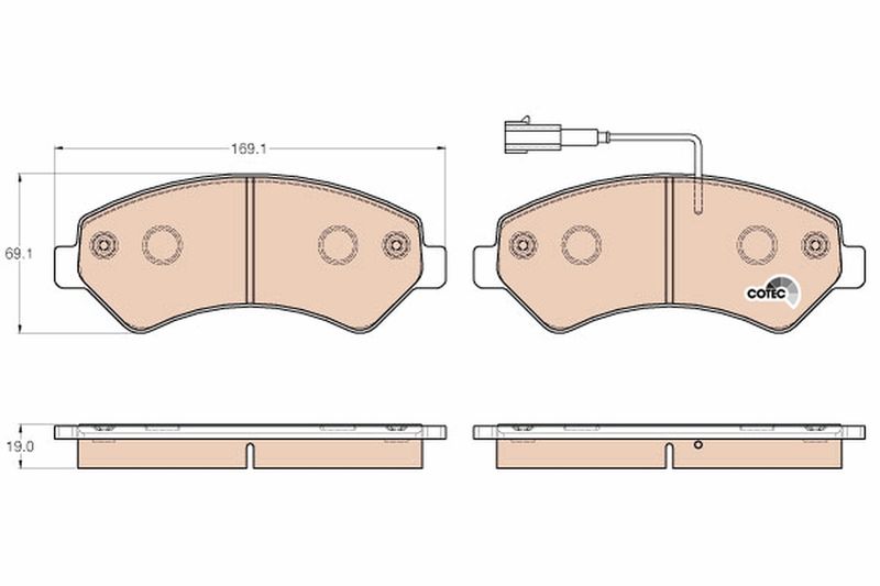 TRW GDB1982 Brake Pad Set, disc brake