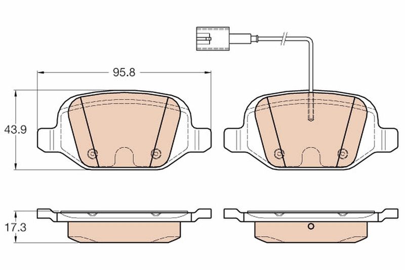 TRW GDB1985 Brake Pad Set, disc brake