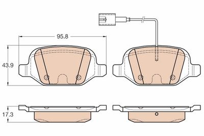 Brake Pad Set, disc brake TRW GDB1985