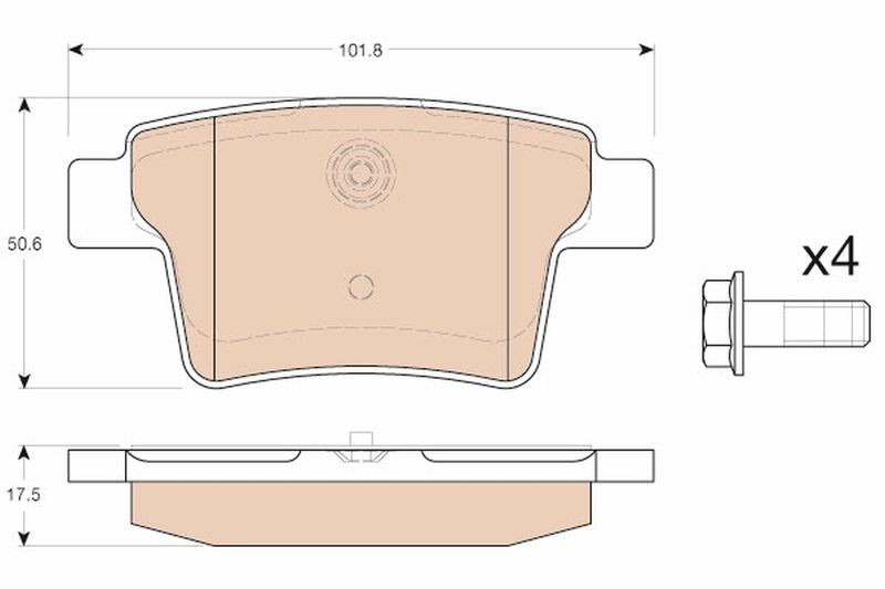 TRW GDB1988 Brake Pad Set, disc brake
