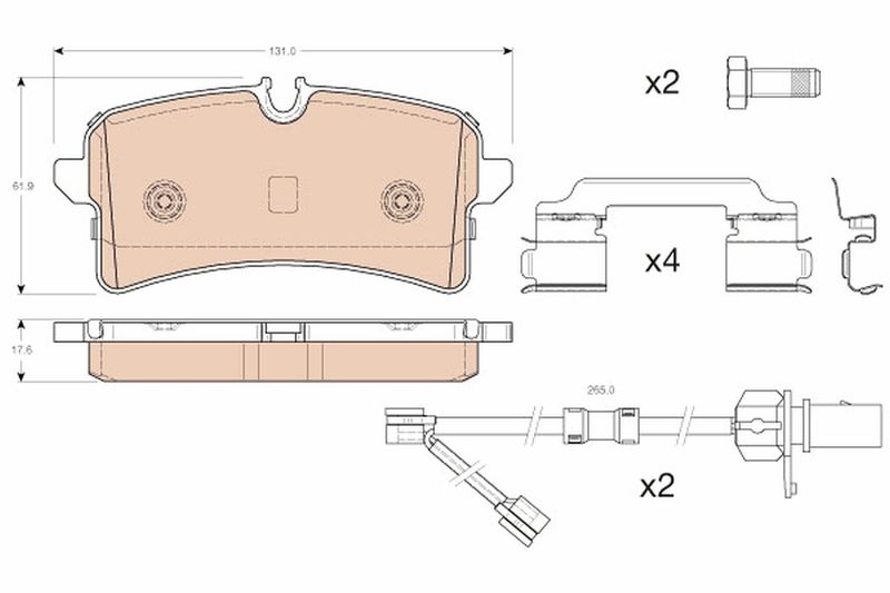 TRW GDB1989 Brake Pad Set, disc brake
