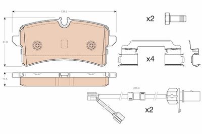 Brake Pad Set, disc brake TRW GDB1989
