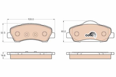 Brake Pad Set, disc brake TRW GDB1992