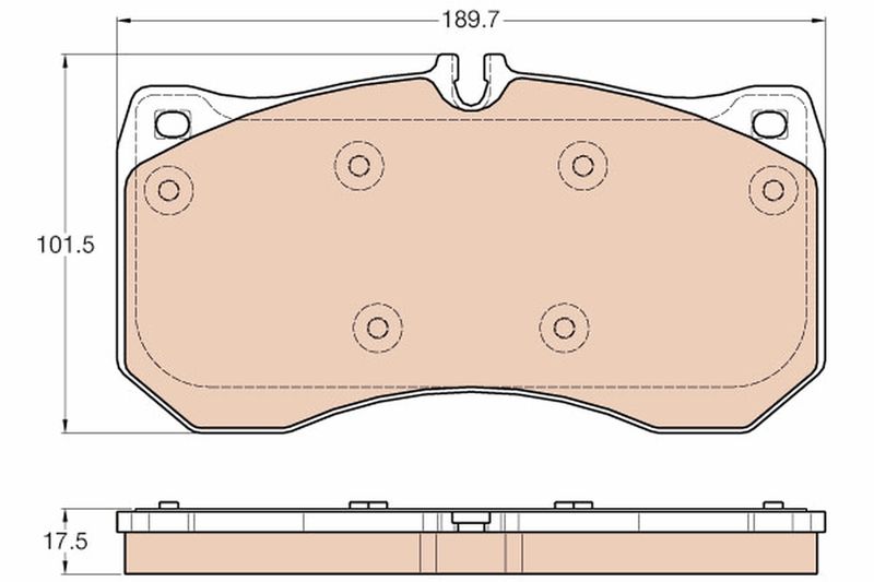 TRW GDB1996 Brake Pad Set, disc brake